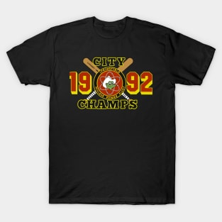 1992 City Champs Springfield Nuclear Plant T-Shirt